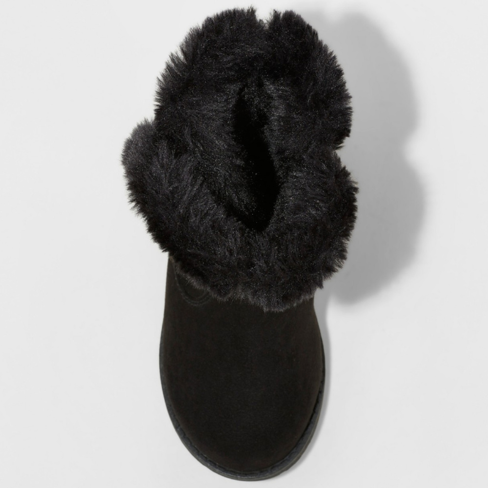 Toddler Girls' Katrina Fleece Fashion Boots Black* - Picture 3 of 3